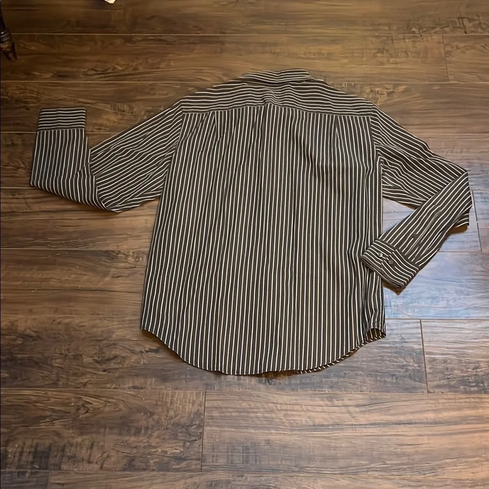 Banana Republic Brown Casual Button Down Shirt Classic Style Sz. M 15-15 1/2